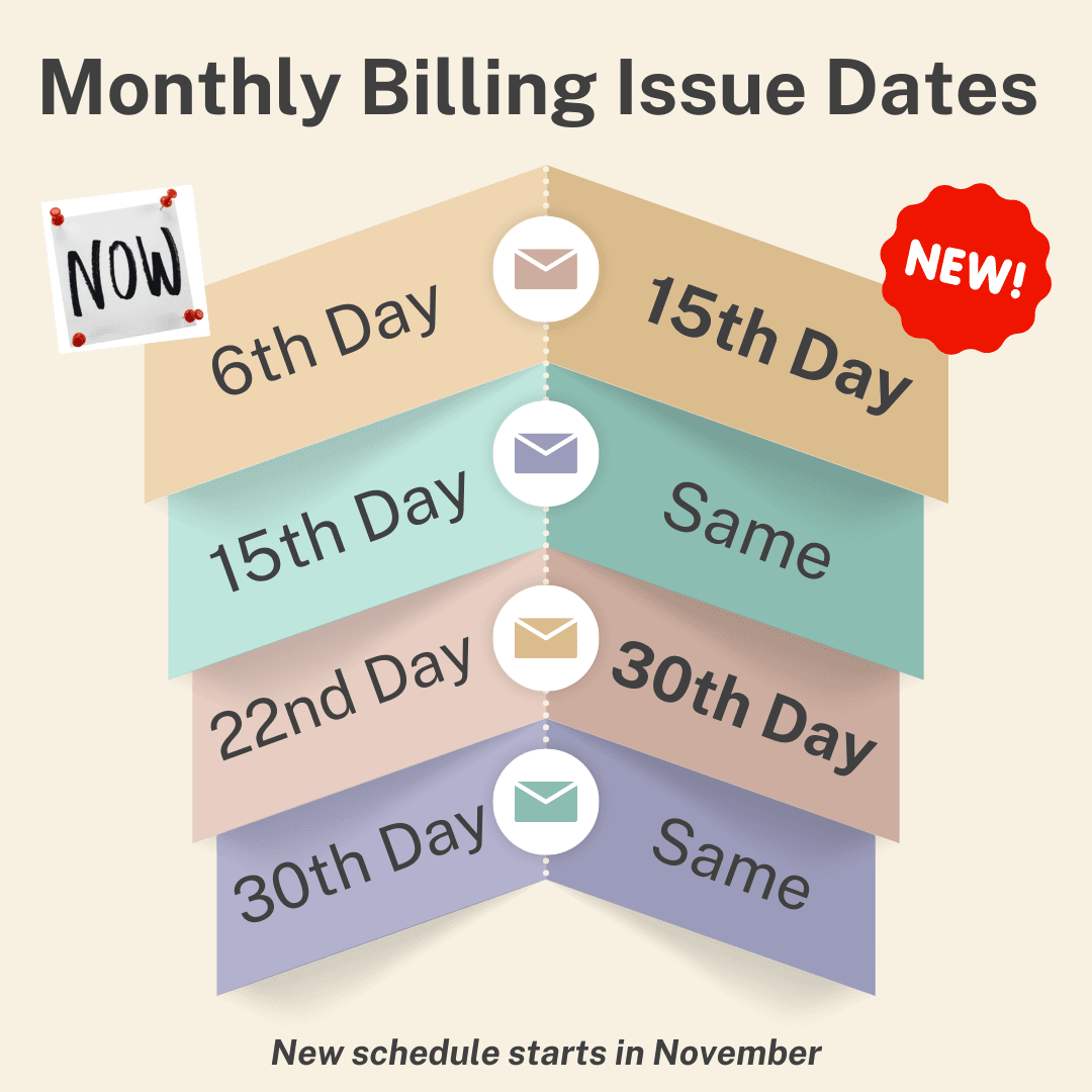 Utility Billing Schedule Change