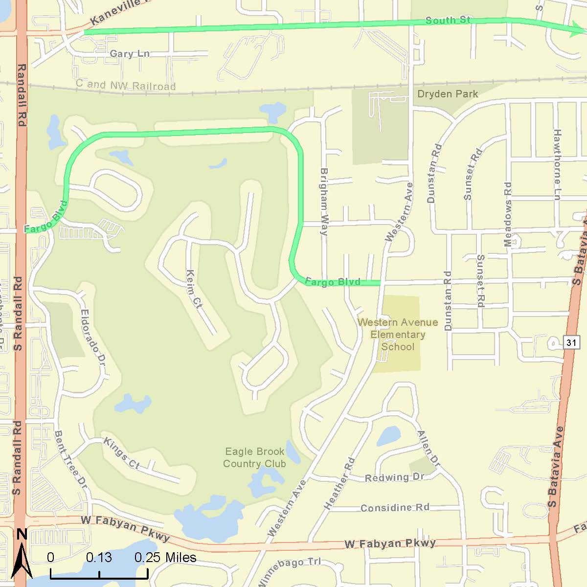 West Side Sharrows Map