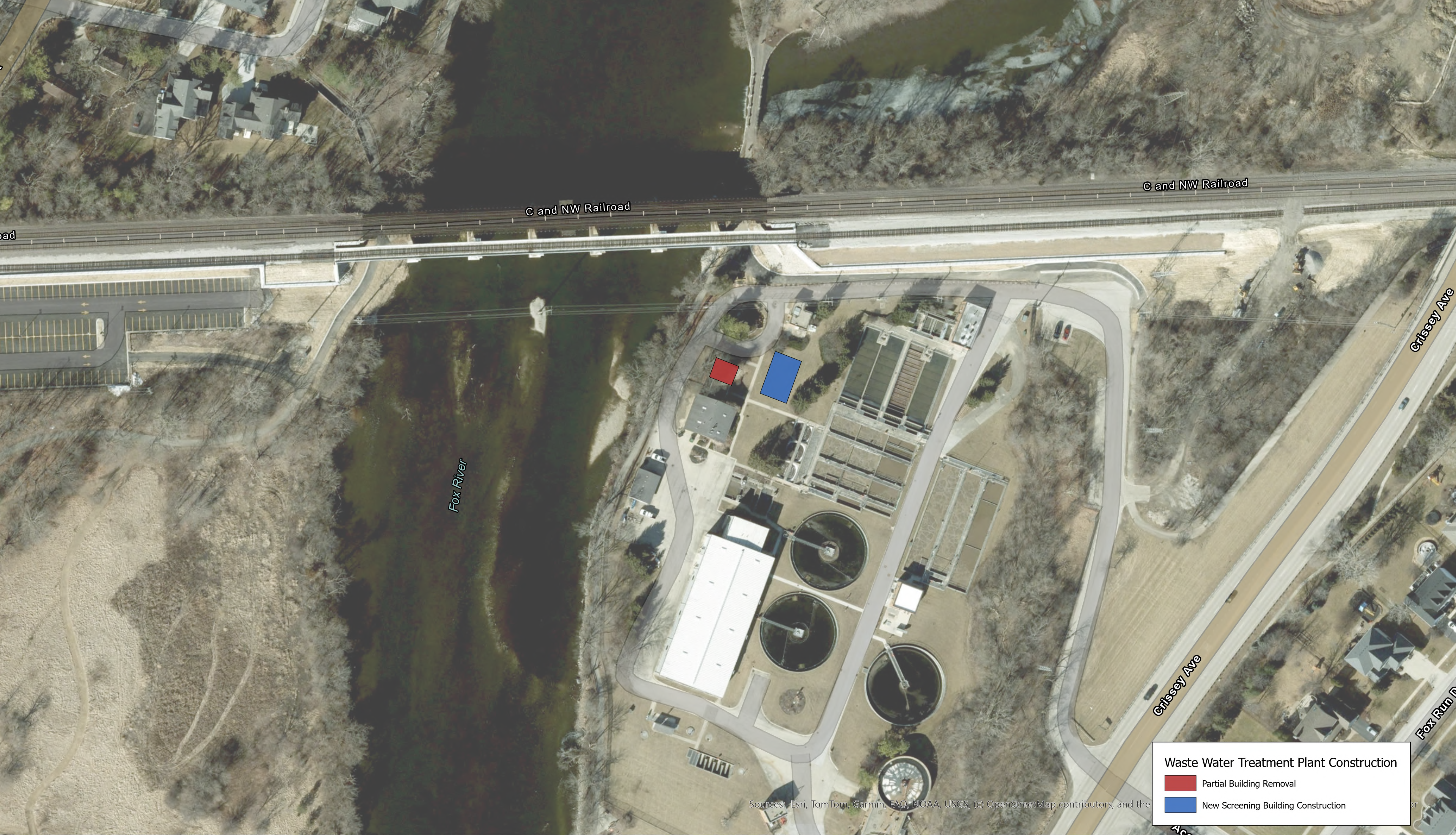 Wastewater Treatment Plant Screening Building Map