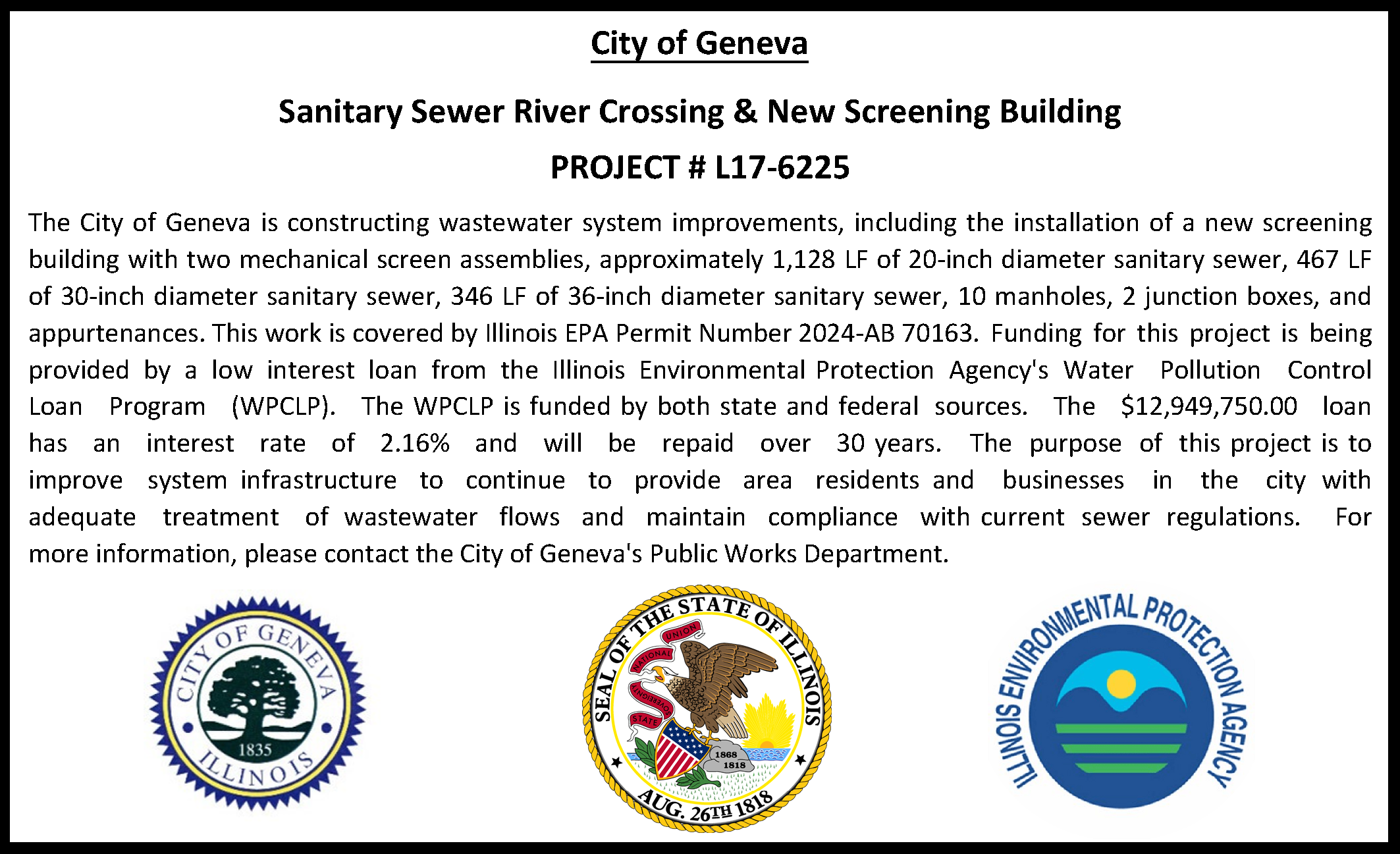 Geneva Wastewater Treatment Plant Signage